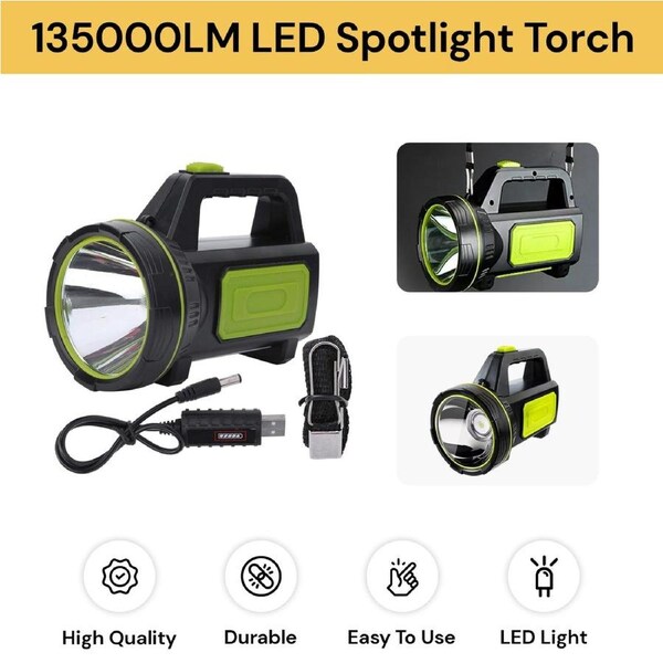 135000LM LED Handheld Spotlight Torch