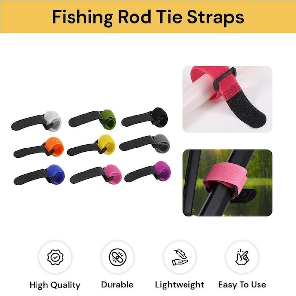 120PCs Fishing Rod Tie Straps