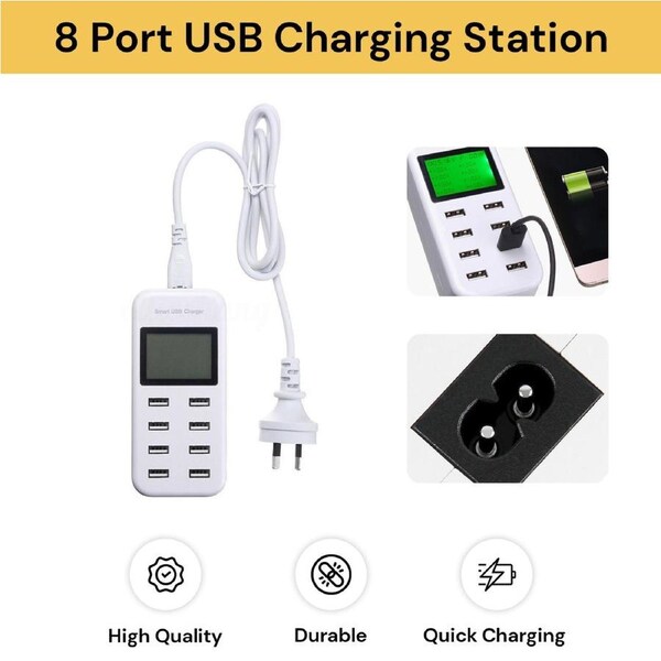 8 Port USB Charging Station