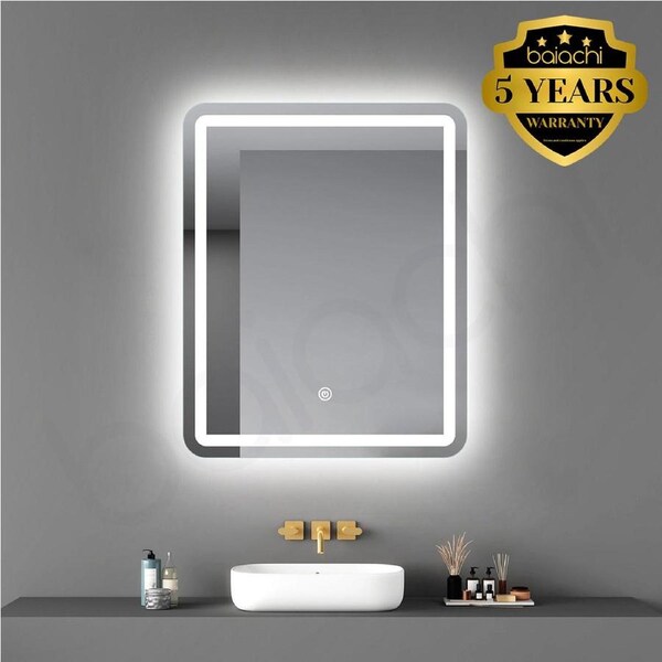 Baiachi 600x750 LED Rectangle Frameless Mirror