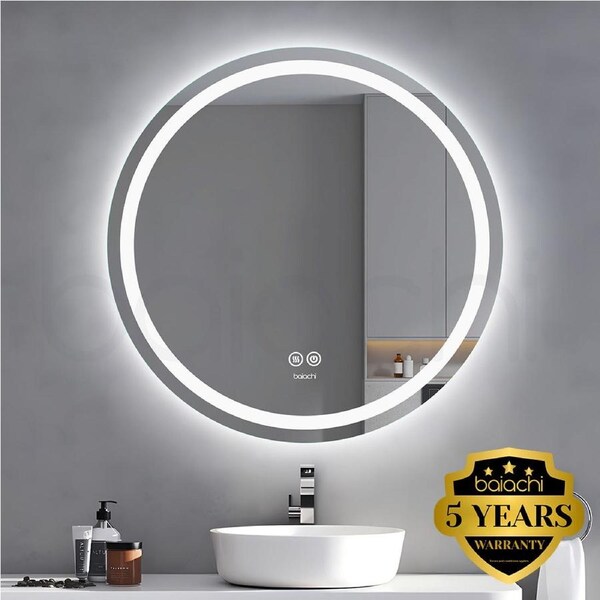 Baiachi Otus LED Round 900mm Frameless Mirror