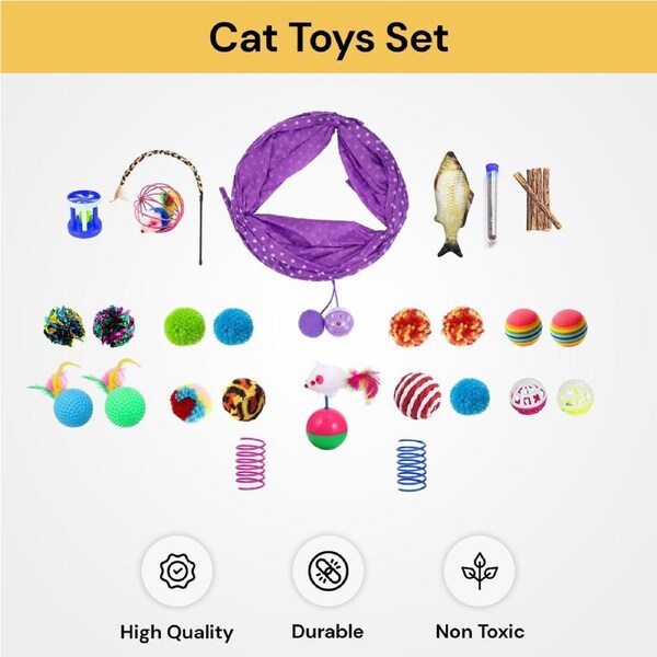 30PCs Cat Toys Set