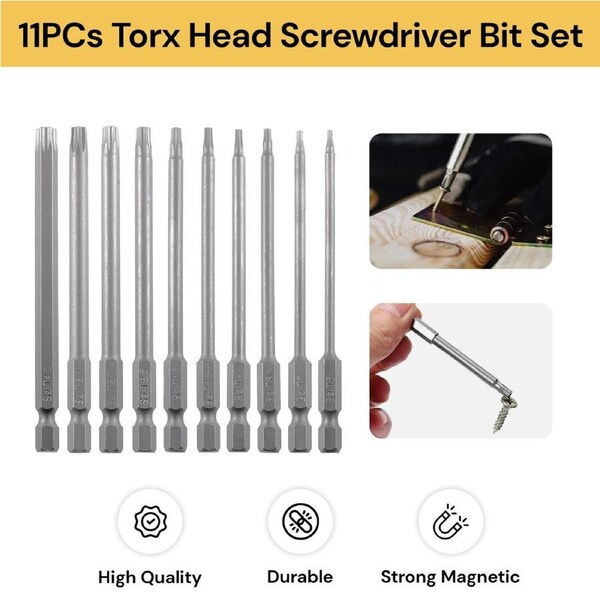 11PCs Torx Head Screwdriver Bit Set