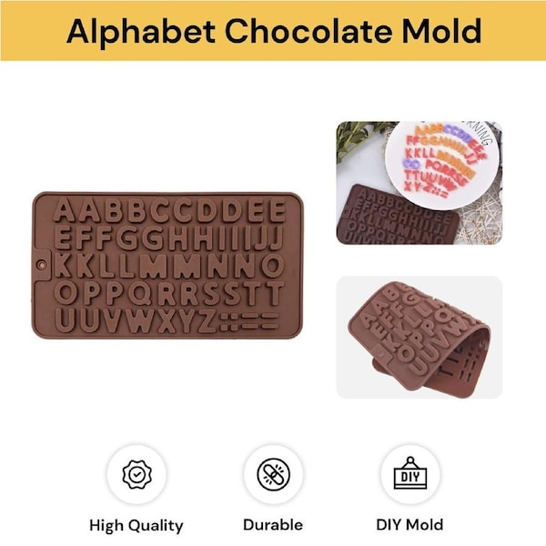 Silicone Alphabet Letter Chocolate Molds - Safe & Healthy