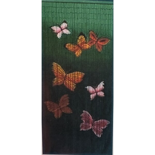 Deluxe Handmade Bamboo Door Curtain BUTTERFLIES Room Divider Strands 90cm x 200cm