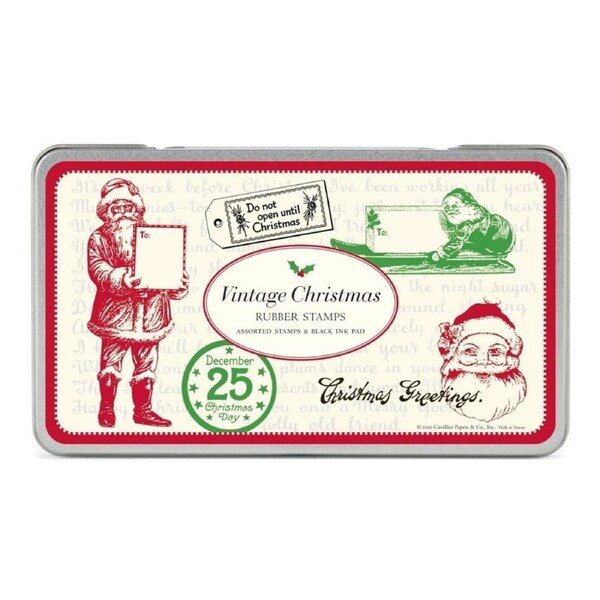 Cavallini Christmas Vintage Rubber Stamps