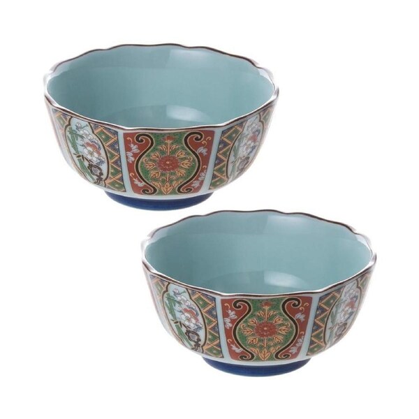 Jinsyo Arita Porcelain Koimari Bowl 12cm (Set of 2)