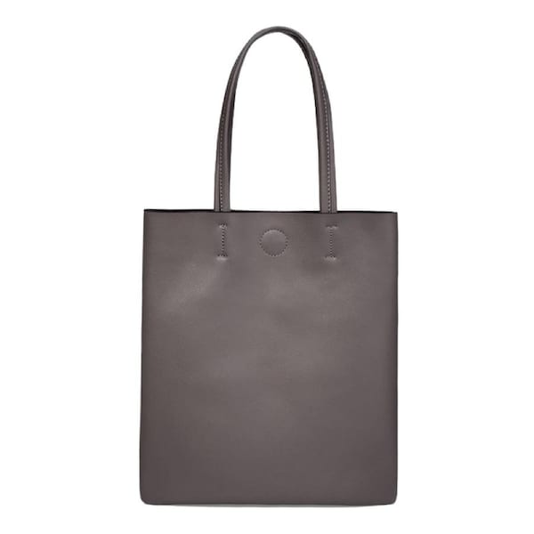 Minimalist Double Handle Ash Grey Tote Bag