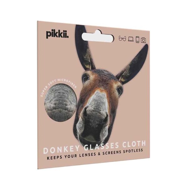 Pikkii Fun Donkey Micofiber Cloth Phones/Screen/Sunglasses Cleaning 21x16cm