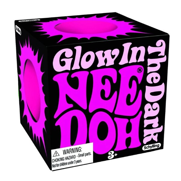 Schylling Glow In The Dark Nee Doh Kids Squeeze Ball 6cm Squish Toy Assort 3+