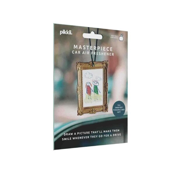 Pikkii Masterpiece Hanging Personalised Car Air Freshener Cotton Paper 12cm