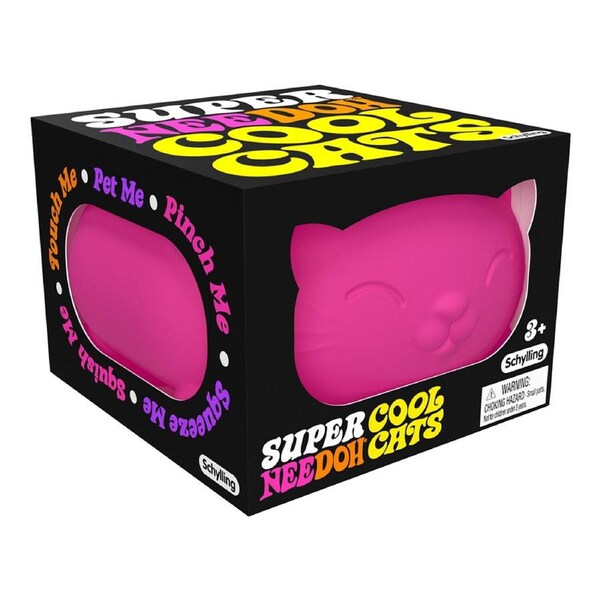 Schylling Super Nee Doh Cool Cats Kids Squishy/Squeeze Toy 12cm Assorted 3y+
