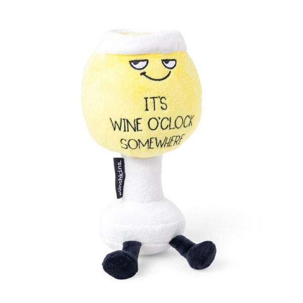 Punchkins It's Wine O'Clock Somewhere White Wine Family Soft Plush Toy 20cm