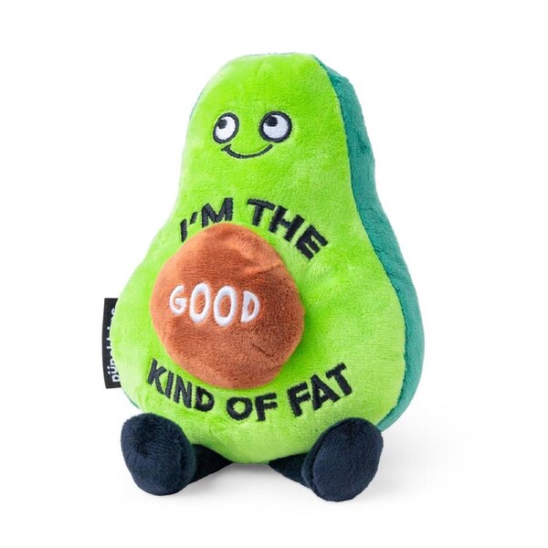 Punchkins Im the Good Kind of Fat Avocado Plush Stuffed Cuddle Play Toy 20cm