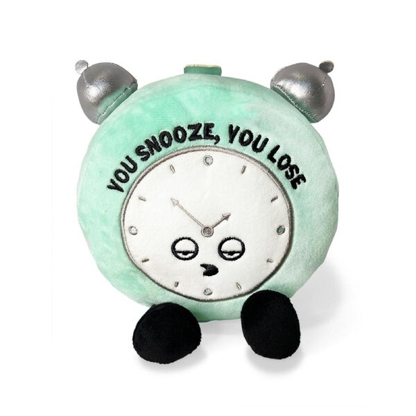 Punchkins You Snooze, You Lose Alarm Clock Plush Stuffed Soft Cuddle Toy 18cm
