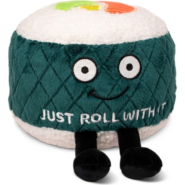 Punchkins Just Roll with It Sushi Plush Plush Stuffed Soft Cuddle Play Toy 15cm