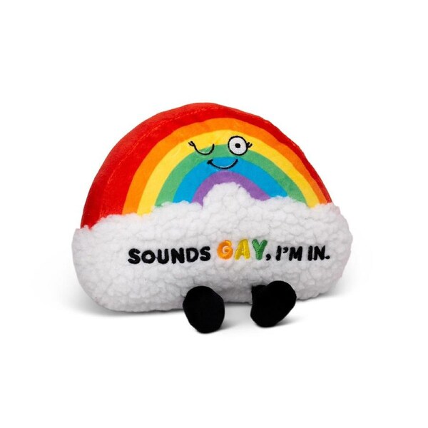 Punchkins Sounds Gay Rainbow Plush Plush Stuffed Soft Sleep Cuddle Play Toy 17cm