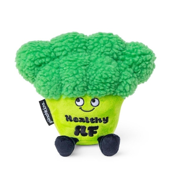 Punchkins Healthy Af Broccoli Plush Stuffed Soft Sleep Cuddle Play Toy 20cm