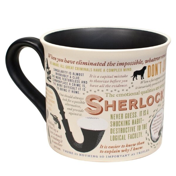 Unemployed Philosophers Guild 11cm Sherlock Holmes Mug Coffee/Tea Drinking Cup