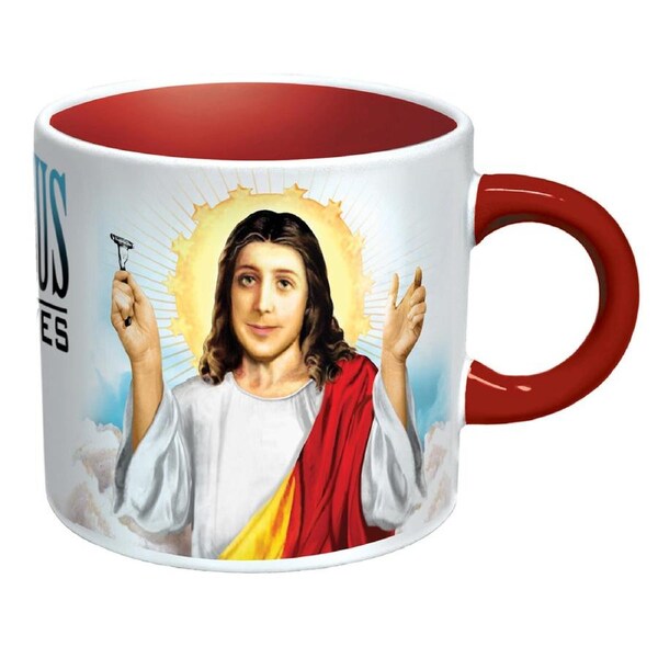 Unemployed Philosophers Guild 11cm Jesus Shaves Coffee/Tea Mug Drinking Cup