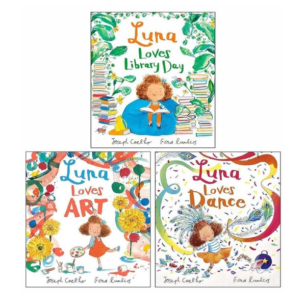 3pc Promotional Luna Loves Children's Fun Picture Book Collection Set 4-8Y+