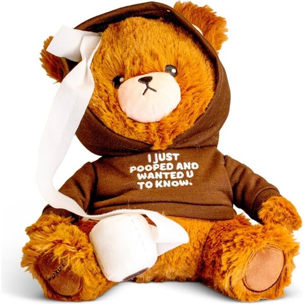 Punchkins I Just Pooped 16cm Teddy Bear Teens/Adult Plush Cuddle Stuffed Toy