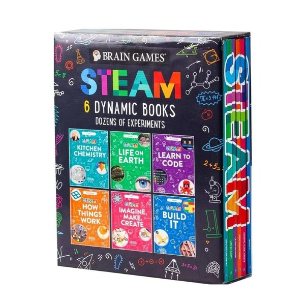 6pc Wilco Brain Games Steam Book Kids/Teen Educational Reading Pack Set 10-14Y+