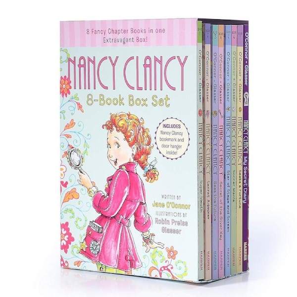 8pc Promotional Fancy Nancy Clancy Kids Book Collection Pack Reading Set 4-8Y+