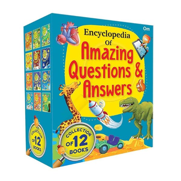 12pc Om Publishing Encyclopedia Of Amazing Questions & Answers Book Set 6Y+