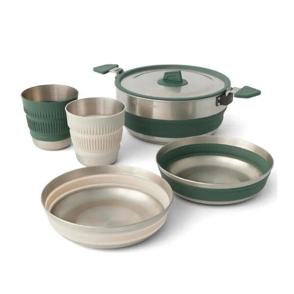 Sea To Summit Detour Stainless Steel Collapsible 2 Person One 3L Pot Cook Set (5