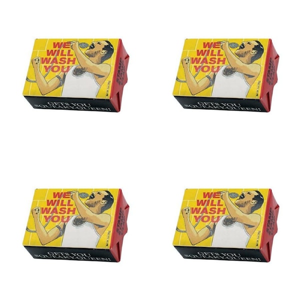 4PK Unemployed Philosopher Guild 56g Soap We Will Wash You Almond/Cocoa Butter