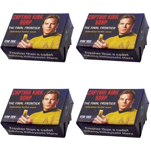 4PK Unemployed Philosopher Guild 56g Bar Soap Captain Kirk Boldy Go Herbal Scent