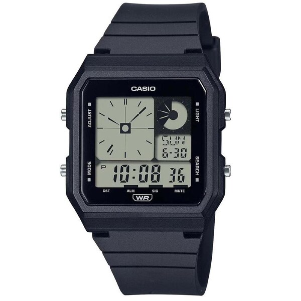 Casio Pop Black Bio-Resin Band Unisex 50m Twin Graph Digital Watch LF-20W-1A