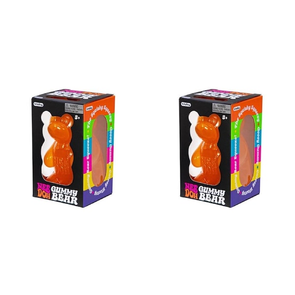 2PK Schylling Nee Doh Gummy Bear Kids Squishy/Squeeze Play Toy 9.5cm Asst. 3y+