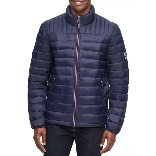 Tommy Hilfiger Men's Winter Packable Jacket Quilted Nylon Midnight Navy M