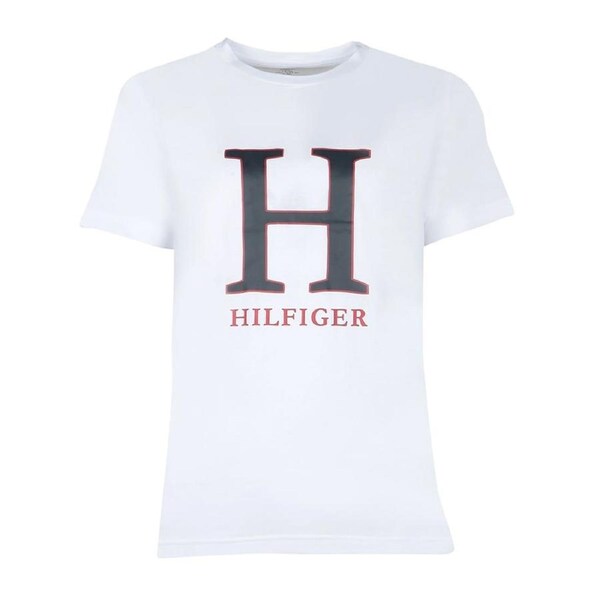 Tommy Hilfiger Men's Sleep/Loungewear Pyjama Cotton Graphic/T-Shirt White S