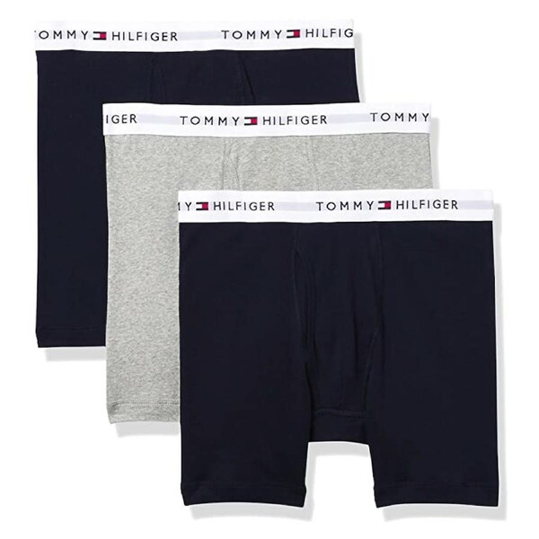 3PK Tommy Hilfiger Men's Cotton Classic Trunk Underwear Multi Black/Grey S