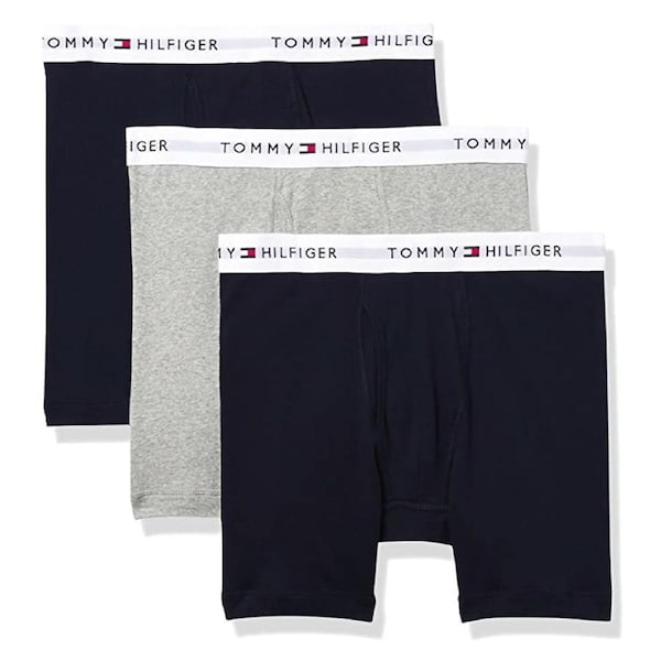 3PK Tommy Hilfiger Men's Cotton Classic Trunk Underwear Multi Black/Grey XL