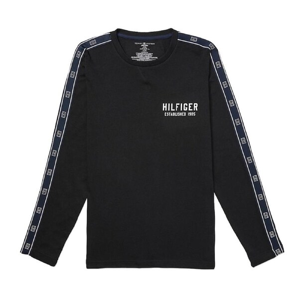Tommy Hilfiger Mens Sleep/Loungewear Pyjama French Terry Long Sleeve Black L