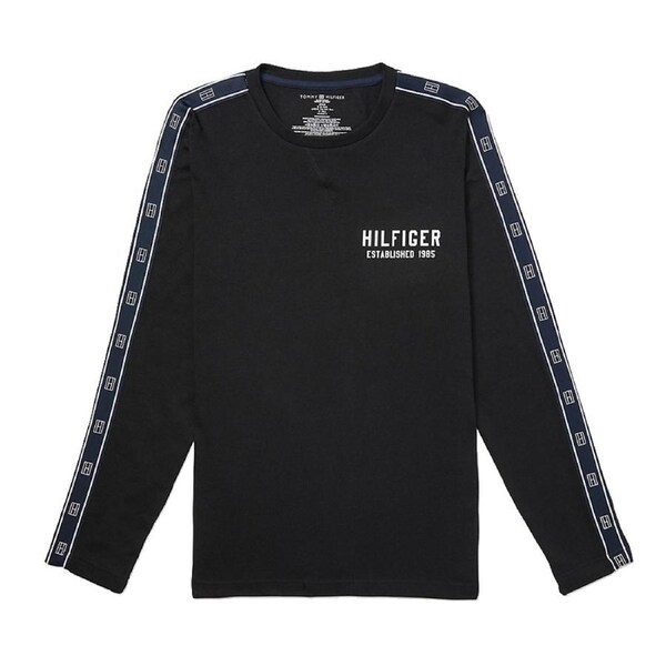 Tommy Hilfiger Mens Sleep/Loungewear Pyjama French Terry Long Sleeve Black XL