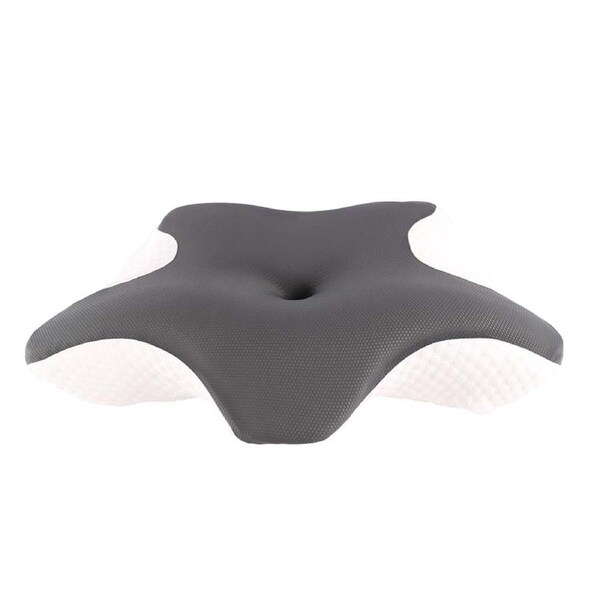 Cervical Pillow for Neck and Shoulder,Contour Memory Foam Pillow,Ergonomic Neck Support Pillow for Side Back Stomach Sleepers with Pillowcase,Grey