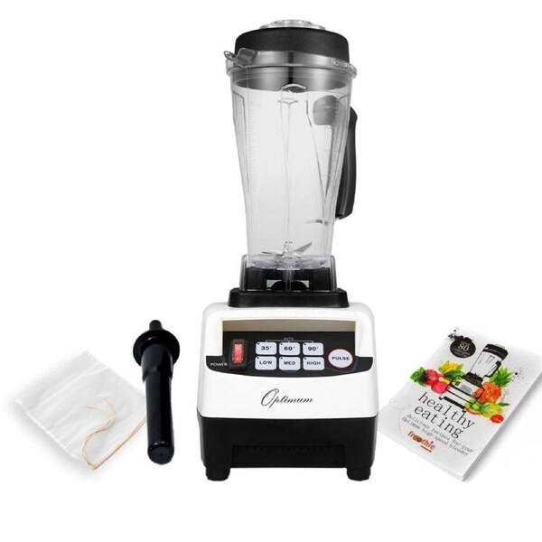 Optimum 8200 High-Speed Blender, BPA-Free Pitcher, 2238W, Stainless Steel 6-blade Assembly White