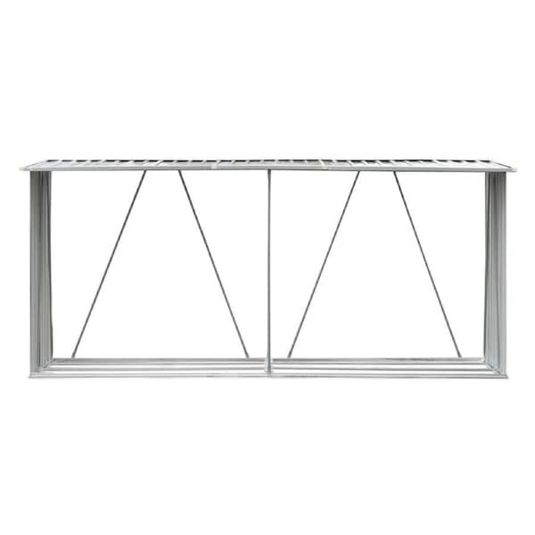 Outdoor Log Shed Galvanised Steel Fireplace Wood Firewood Lumber Storage Rack