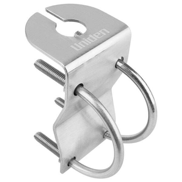 Uniden MBU-02 Glossy Stainless Steel Bull Bar Antenna Mount with Cable Slot
