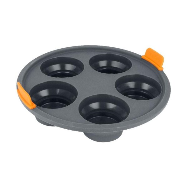 Bakemaster Collapsible Silicone Air Fryer Insert - 5 Cup Muffin