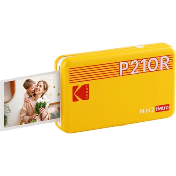 Kodak P210R Mini 2 Retro Portable Instant Photo Printer - Yellow