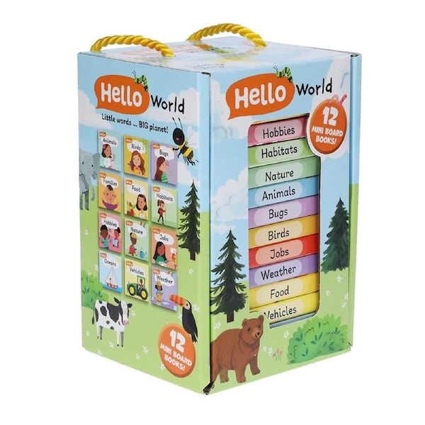 12pc Sweet Cherry Hello World! Book Reading & Learning Collection Set 3-6Y+