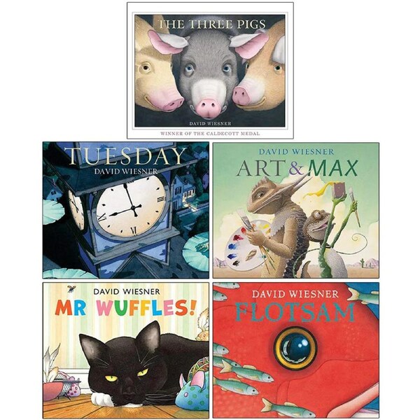 5pc Promotional Classic David Weisner Picture Book Reading Collection Set 4-8Y+