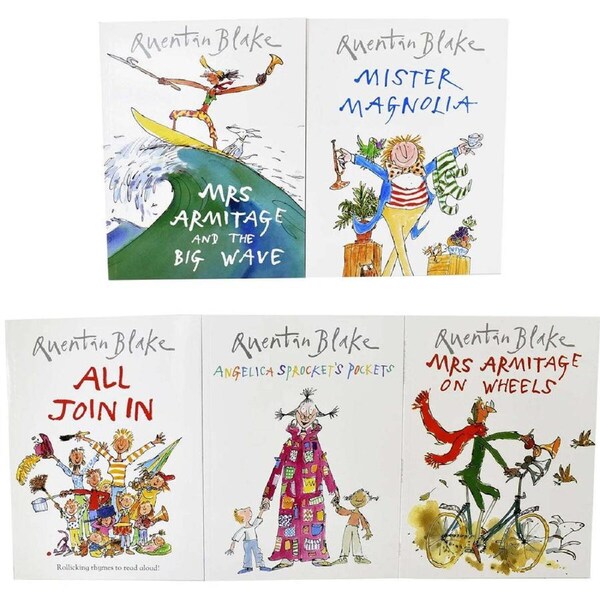 5pc Promotional Classic Quentin Blake Children's Book Collection Set 8-12Y+