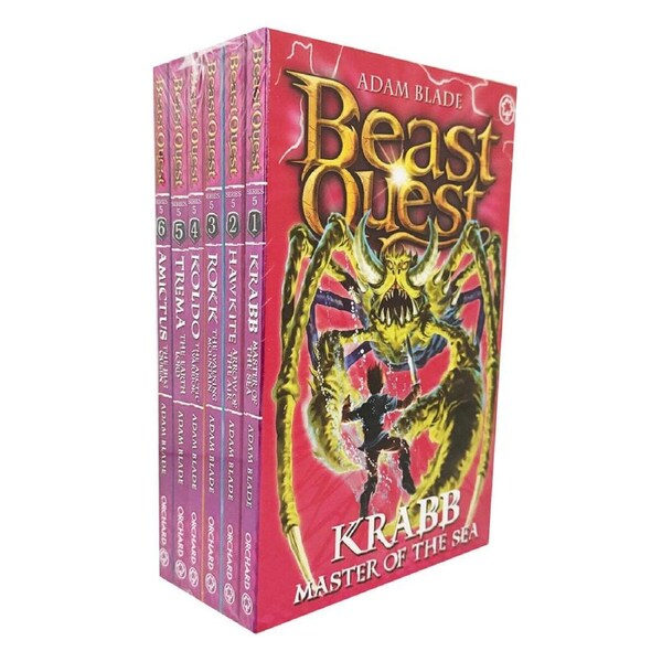 6pc Promotional Beast Quest Series 5 Children's Book Collection Set 8-12Y+